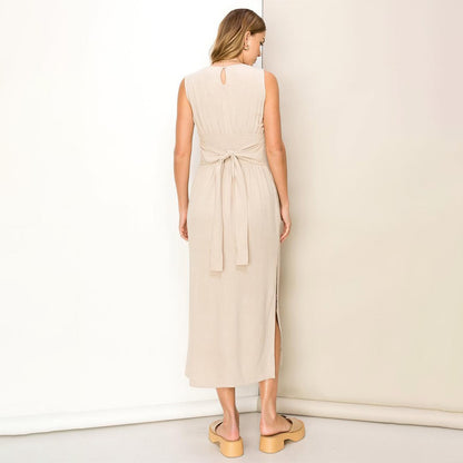 Effortless Sleeveless Side Slit Dress